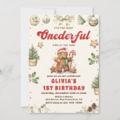 Winter Onederful Groene Kerstkoekje Verjaardag Kaart (Voorkant)