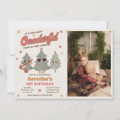 Winter Onederful Hippie Kerstboom Verjaardag Kaart (Voorkant)