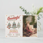 Winter Onederful Hippie Kerstboom Verjaardag Kaart (Staand voorkant)