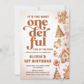 Winter Onederful Kerstkoekje Verjaardagsfeest Kaart (Voorkant)