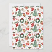 Winter Onederful Kerstmis 1e verjaardagsfeest Kaart (Achterkant)