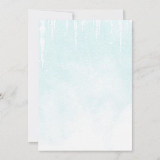 Winter Onederful Kerstmis 1e verjaardagsfeest Kaart (Achterkant)