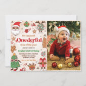 Winter Onederful Retro Kerstmis 2e verjaardag Kaart (Voorkant)