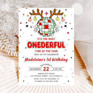 Winter Onederful Retro Kerstmis Verjaardagsfeest Kaart