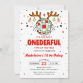 Winter Onederful Retro Kerstmis Verjaardagsfeest Kaart (Voorkant)