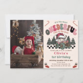 Winter ONEderful Vrachtwagen Kerstmis 1e Verjaarda Kaart (Voorkant)