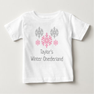 Winter Onederland 1e verjaardag Baby T-Shirt