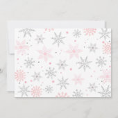 Winter Onederland 1e Verjaardag Bedankkaartjes Kaart (Achterkant)