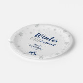 Winter Onederland 1e verjaardag Borden op jaarpapi Papieren Bordje (Gekanteld)