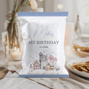 Winter Onederland 1e Verjaardag Chip Bag Wrapper Flyer