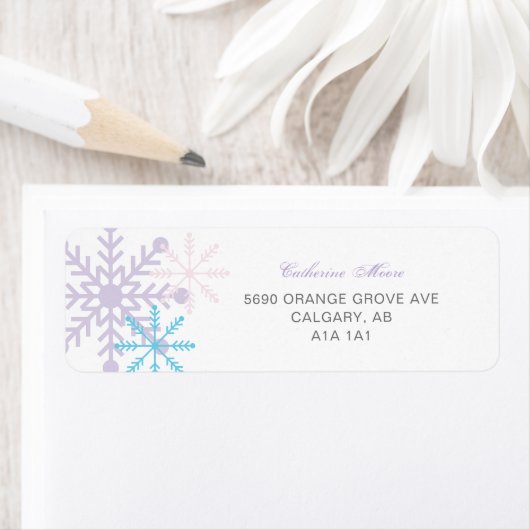 Winter Onederland 1e verjaardag Cute snowflakes Etiket (Insitu)