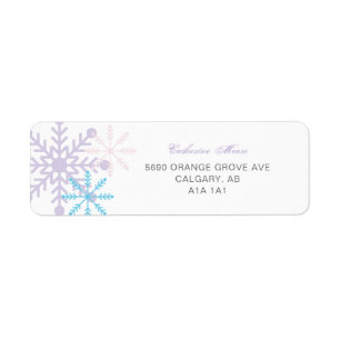 Winter Onederland 1e verjaardag Cute snowflakes Etiket
