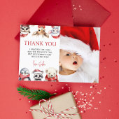 Winter Onederland 1e verjaardag Dieren Bedankkaart