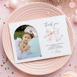 Winter Onederland 1e verjaardag flat dank u kaart