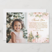 Winter Onederland 1e verjaardag foto Dank u Kaart (Voorkant)