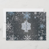 Winter Onederland 1e verjaardag foto uitnodigingen (Achterkant)