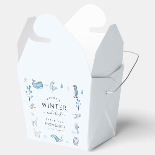 Winter Onederland 1e verjaardag gunstboxen Bedankdoosjes (Geopend)