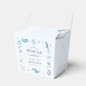 Winter Onederland 1e verjaardag gunstboxen Bedankdoosjes (Voorkant Zijde)