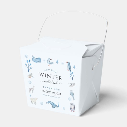 Winter Onederland 1e verjaardag gunstboxen Bedankdoosjes (Voorkant Zijde)