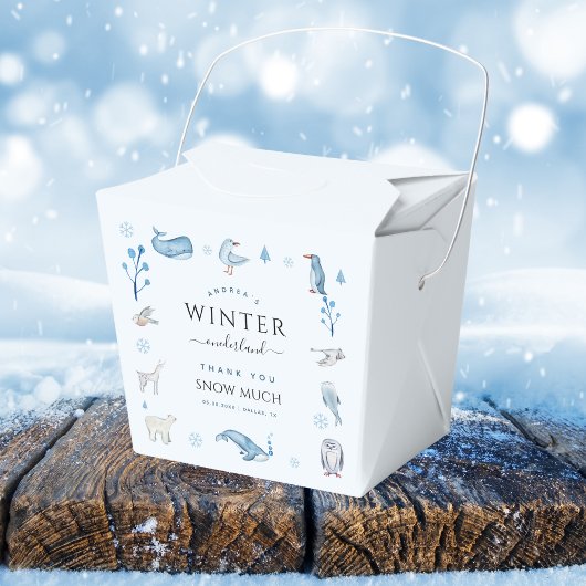 Winter Onederland 1e verjaardag gunstboxen Bedankdoosjes