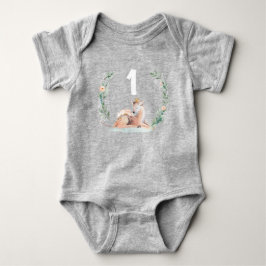 Winter Onederland 1e verjaardag herten shirt rompe