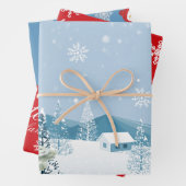 Winter Onederland 1e Verjaardag Jongen Welkomstbor Inpakpapier Vel (In situ)