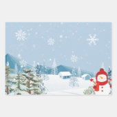 Winter Onederland 1e Verjaardag Jongen Welkomstbor Inpakpapier Vel (Voorkant)