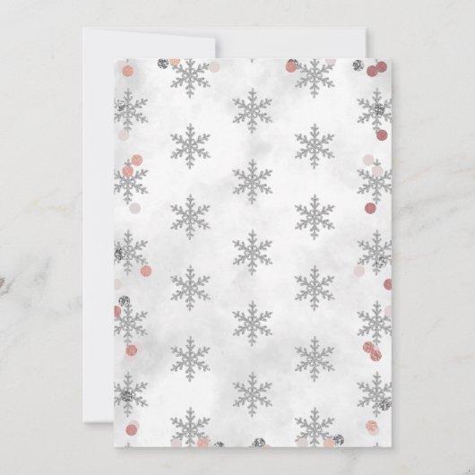 Winter ONEderland 1e verjaardag Kaart (Achterkant)