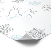 Winter Onederland 1e Verjaardag Kaarten & Geschenk Poster (Hoek)