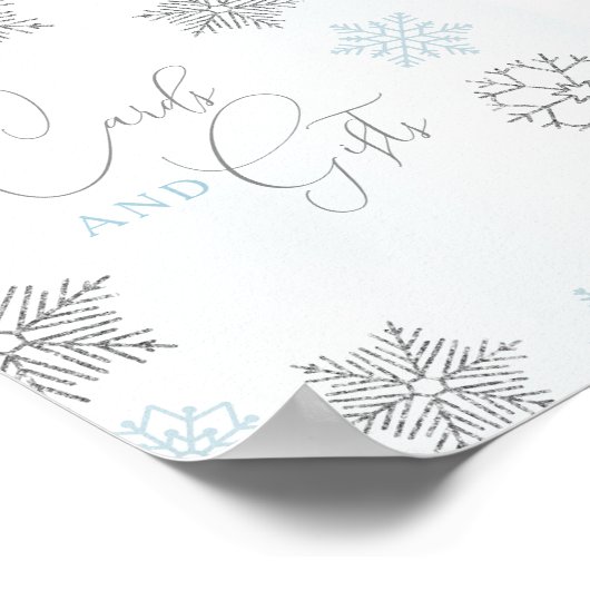 Winter Onederland 1e Verjaardag Kaarten & Geschenk Poster (Hoek)