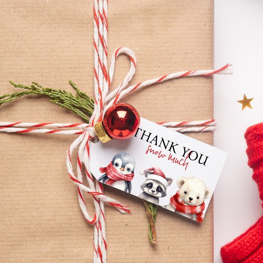 Winter Onederland 1e verjaardag Kerst Foto Cadeaulabel