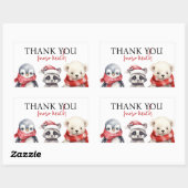 Winter Onederland 1e verjaardag Kerst Foto Rechthoekige Sticker (Vel)