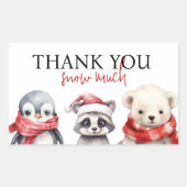 Winter Onederland 1e verjaardag Kerst Foto Rechthoekige Sticker (Voorkant)