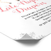 Winter Onederland 1e Verjaardag Late Night Luiers Poster (Hoek)