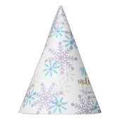 Winter Onederland 1e verjaardag Lavender Blue Snow Feesthoedjes (Links)