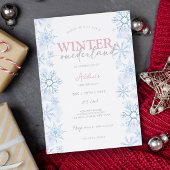 Winter Onederland 1e Verjaardag Meisje Snowflake Kaart