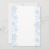 Winter Onederland 1e Verjaardag Meisje Snowflake Kaart (Achterkant)