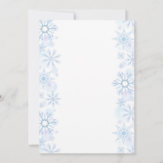 Winter Onederland 1e Verjaardag Meisje Snowflake Kaart (Achterkant)