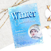 Winter Onederland - 1e Verjaardag met Foto Kaart