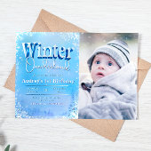 Winter Onederland - 1e Verjaardag met Foto Kaart