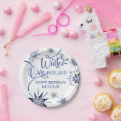 Winter Onederland 1e verjaardag Papieren Bordje (Feest)