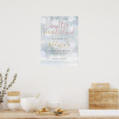 Winter Onederland 1e Verjaardag Roze Goud Welkom Poster (Keuken)