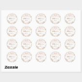 Winter Onederland 1e verjaardag Roze Snowflake Ronde Sticker (Vel)