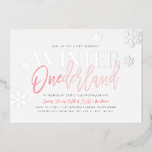 Winter ONEderland 1e Verjaardag Roze Zilver