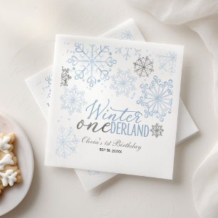 Winter Onederland 1e verjaardag  Servet