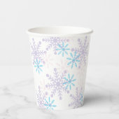 Winter Onederland 1e verjaardag Snowflakes Cute Papieren Bekers (Achterkant)