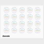 Winter Onederland 1e verjaardag Snowflakes Cute Ronde Sticker (Vel)