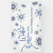 Winter Onederland 1e verjaardag Spandoek (Verticaal)