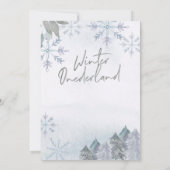 Winter Onederland 1e verjaardag uitnodiging (Achterkant)