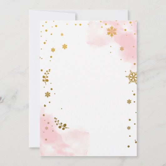 Winter Onederland 1e verjaardag uitnodiging (Achterkant)